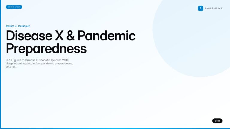 Disease X & Pandemic Preparedness (UPSC Science & Tech) — UPSC featured image