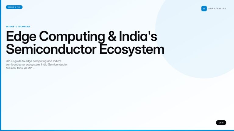 Edge Computing & India's Semiconductor Ecosystem (UPSC Science & Tech) — UPSC featured image