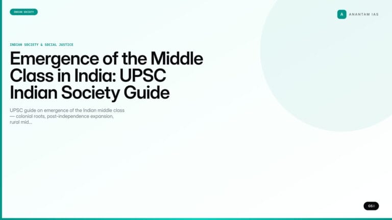 Emergence of the Middle Class in India: UPSC Indian Society Guide — UPSC featured image