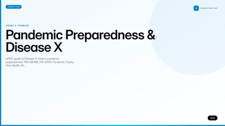 Pandemic Preparedness & Disease X (UPSC Science & Tech) — UPSC featured image
