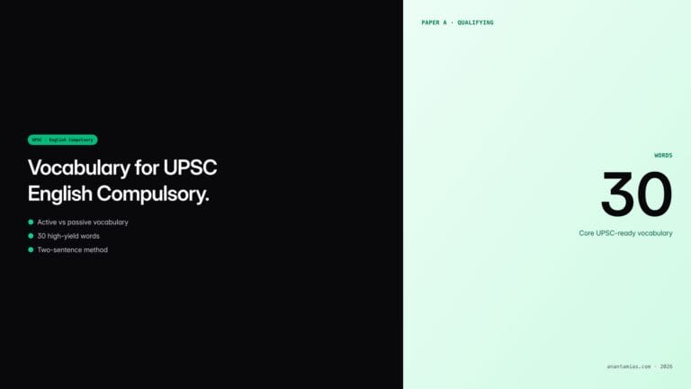 English Compulsory vocabulary — UPSC guide featured image