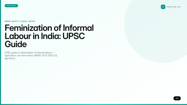 Feminization of Informal Labour in India: UPSC Guide — UPSC featured image