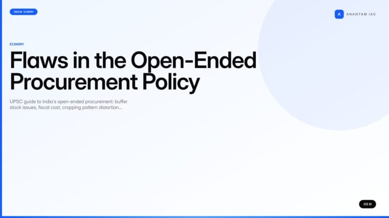 Flaws in the Open-Ended Procurement Policy (UPSC Economy) — UPSC featured image