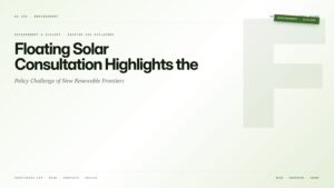 Floating Solar Consultation Highlights the Policy Challenge of New Renewable Frontiers — featured card for Anantam IAS UPSC guide.