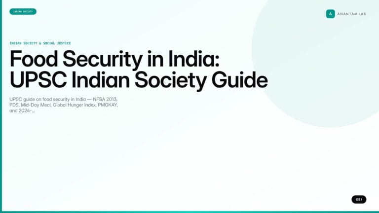 Food Security in India: UPSC Indian Society Guide — UPSC featured image