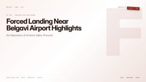 Forced Landing Near Belgavi Airport Highlights the Importance of Aviation Safety Protocols — featured card for Anantam IAS UPSC guide.