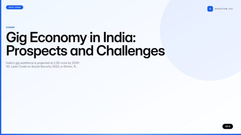 Gig Economy in India: Prospects and Challenges (UPSC Economy) — UPSC featured image
