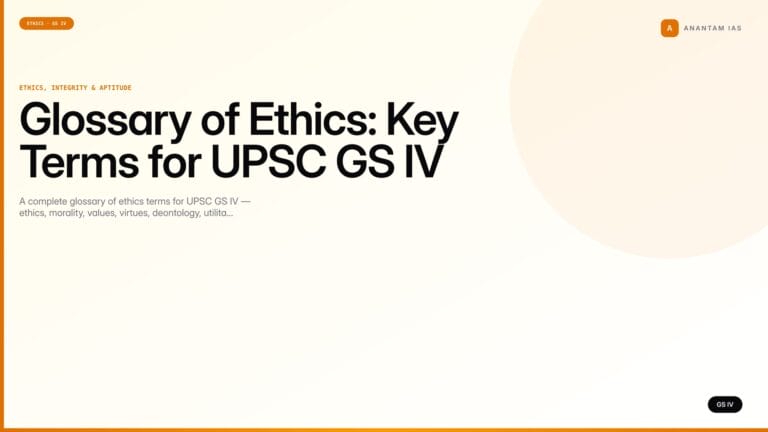 Glossary of Ethics: Key Terms for UPSC GS IV — UPSC featured image