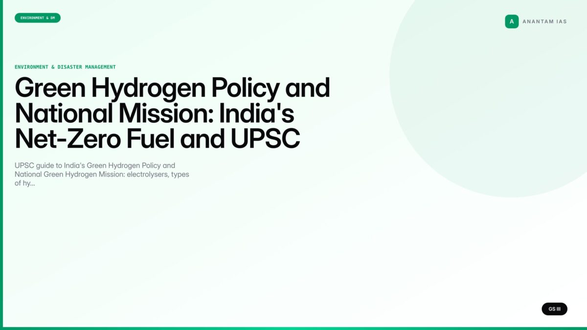 Green Hydrogen Policy and National Mission: India's Net-Zero Fuel and ...