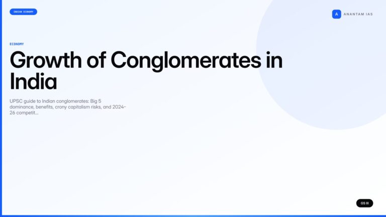 Growth of Conglomerates in India (UPSC Economy) — UPSC featured image