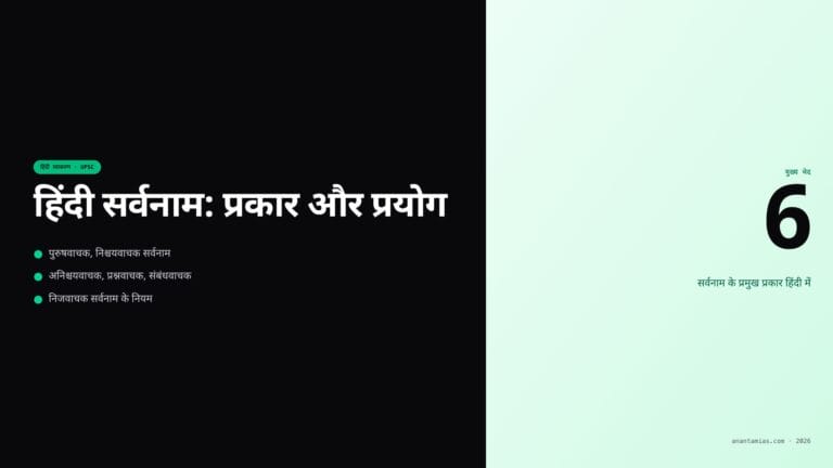 हिंदी सर्वनाम: प्रकार और प्रयोग — featured image