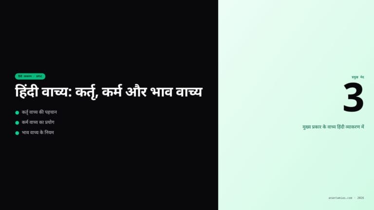 हिंदी वाच्य: कर्तृ, कर्म और भाव वाच्य — featured image