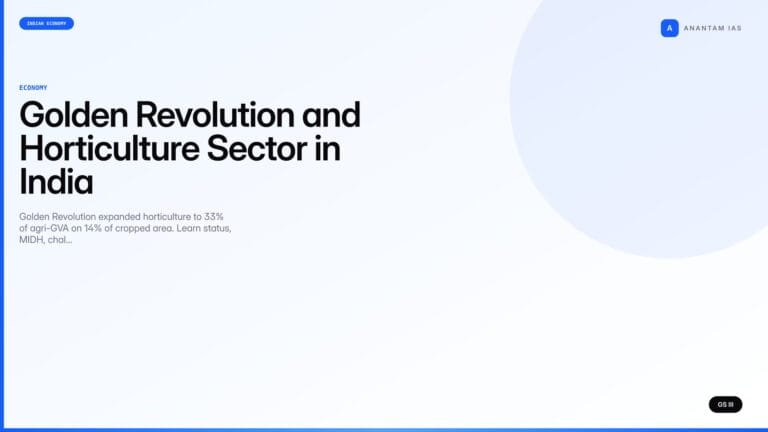 Golden Revolution and Horticulture Sector in India (UPSC Economy) — UPSC featured image