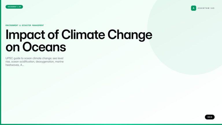 Impact of Climate Change on Oceans — UPSC Environment Notes — UPSC featured image