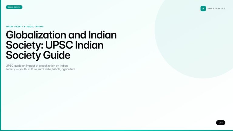 Globalization and Indian Society: UPSC Indian Society Guide — UPSC featured image