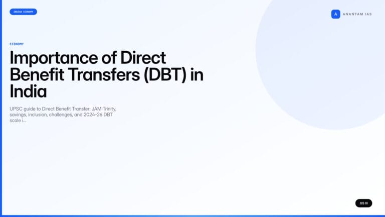 Importance of Direct Benefit Transfers (DBT) in India (UPSC Economy) — UPSC featured image