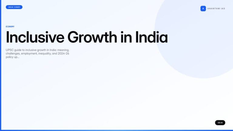 Inclusive Growth in India (UPSC Economy) — UPSC featured image