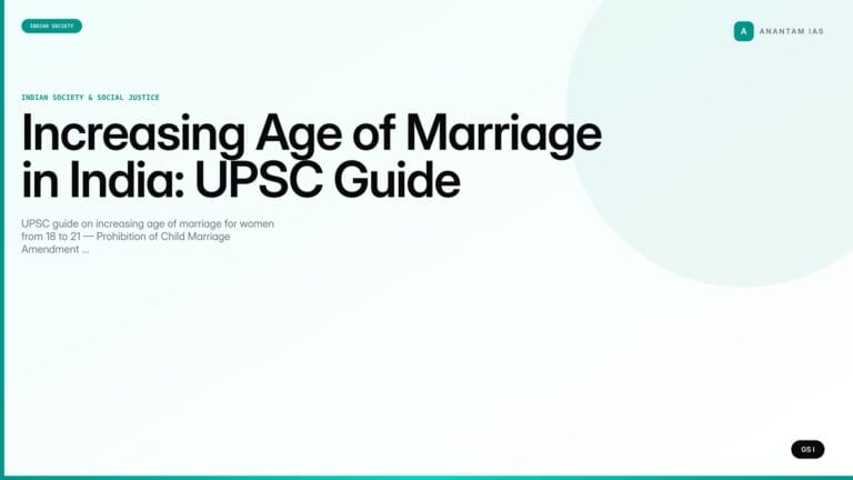Increasing Age of Marriage in India: UPSC Guide — UPSC featured image