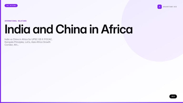 India and China in Africa (UPSC International Relations) — UPSC featured image