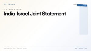 India-Israel Joint Statement — featured card for Anantam IAS UPSC guide.