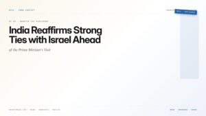 India Reaffirms Strong Ties with Israel Ahead of the Prime Minister's Visit — featured card for Anantam IAS UPSC guide.