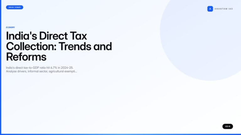 India's Direct Tax Collection: Trends and Reforms (UPSC Economy) — UPSC featured image