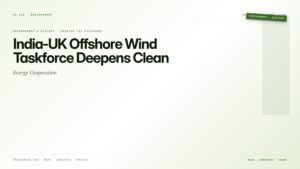 India-UK Offshore Wind Taskforce Deepens Clean Energy Cooperation — featured card for Anantam IAS UPSC guide.