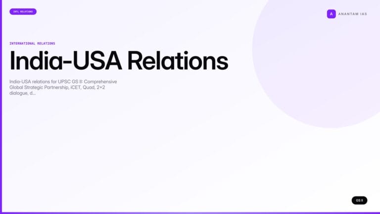 India-USA Relations (UPSC International Relations) — UPSC featured image