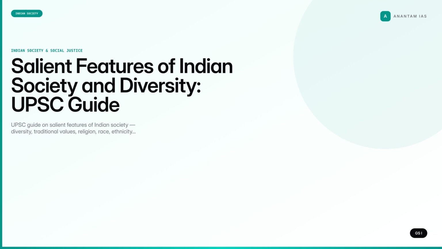 Salient Features of Indian Society and Diversity: UPSC Guide - Anantam IAS