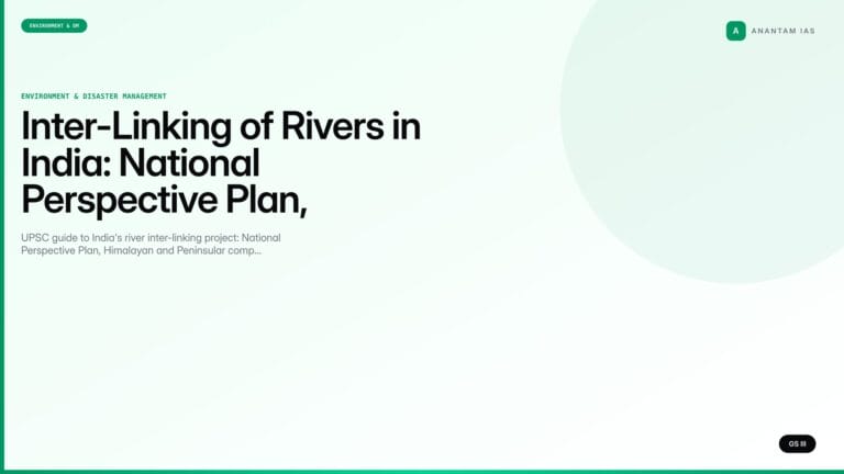 Inter-Linking of Rivers in India: National Perspective Plan, Ken-Betwa and UPSC Notes (UPSC Environment) — UPSC featured image