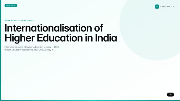 Internationalisation of Higher Education in India (UPSC Indian Society) — UPSC featured image