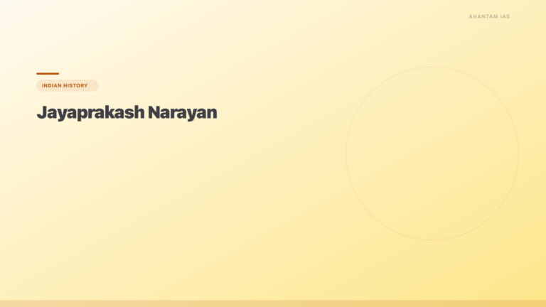 Jayaprakash Narayan: Loknayak & JP Movement 1974 — Biography - featured image for UPSC preparation