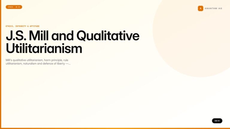 J.S. Mill and Qualitative Utilitarianism (UPSC Ethics — GS IV) — UPSC featured image