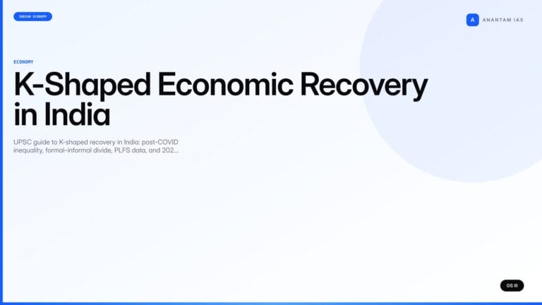 K-Shaped Economic Recovery in India (UPSC Economy) — UPSC featured image