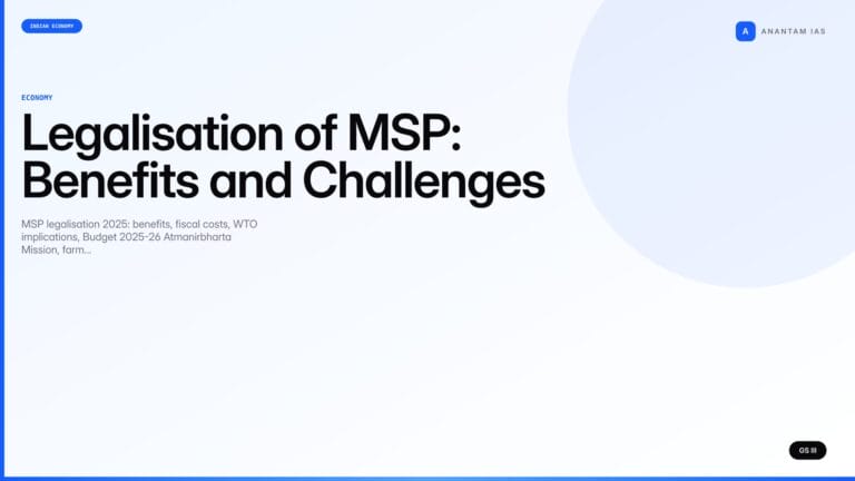 Legalisation of MSP: Benefits and Challenges (UPSC Economy) — UPSC featured image