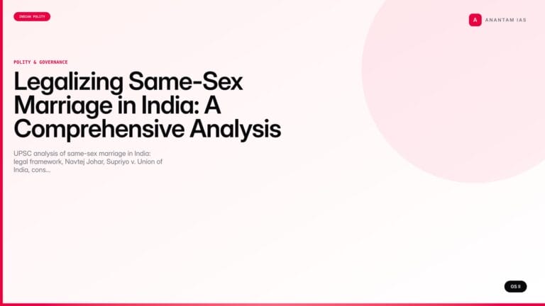 Legalizing Same-Sex Marriage in India: A Comprehensive Analysis (UPSC) — UPSC featured image