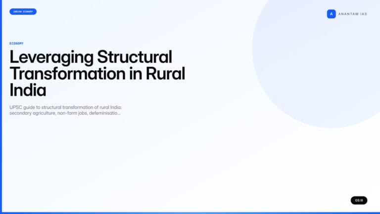 Leveraging Structural Transformation in Rural India (UPSC Economy) — UPSC featured image