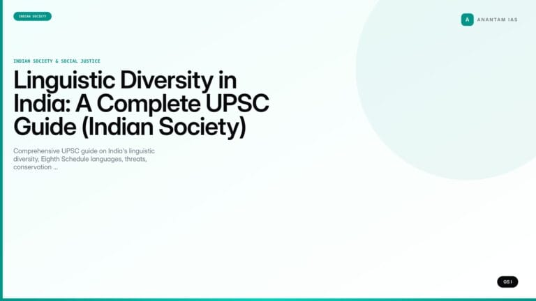 Linguistic Diversity in India: A Complete UPSC Guide (Indian Society) — UPSC featured image
