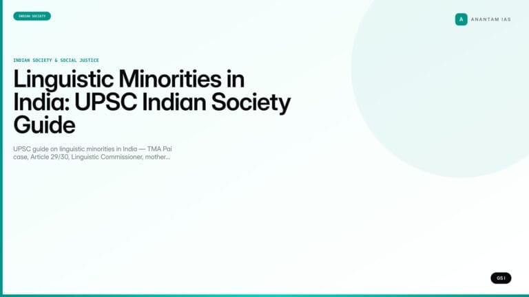 Linguistic Minorities in India: UPSC Indian Society Guide — UPSC featured image