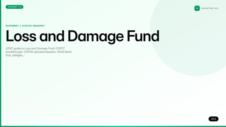 Loss and Damage Fund — UPSC Climate Notes — UPSC featured image