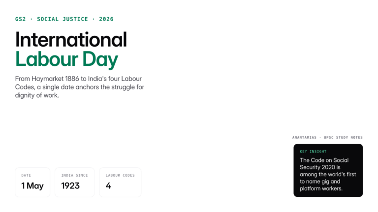 May 1 Labour Day commemorates the 1886 Haymarket struggle; explore its history, ILO role, India's four Labour Codes and