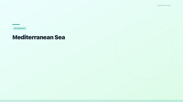 Mediterranean Sea: Countries, Climate & Strategic Importance — UPSC - featured image for UPSC preparation