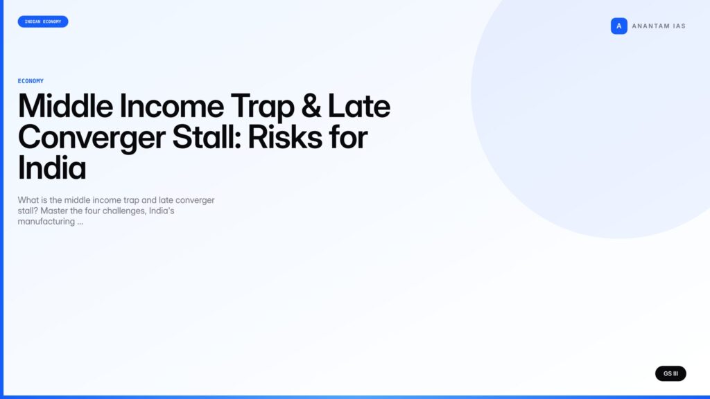 Middle Income Trap & Late Converger Stall: Risks for India (UPSC Economy) — UPSC featured image