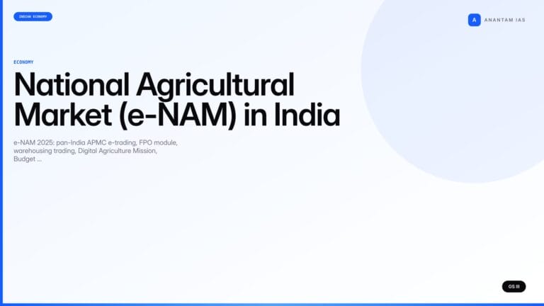 National Agricultural Market (e-NAM) in India (UPSC Economy) — UPSC featured image