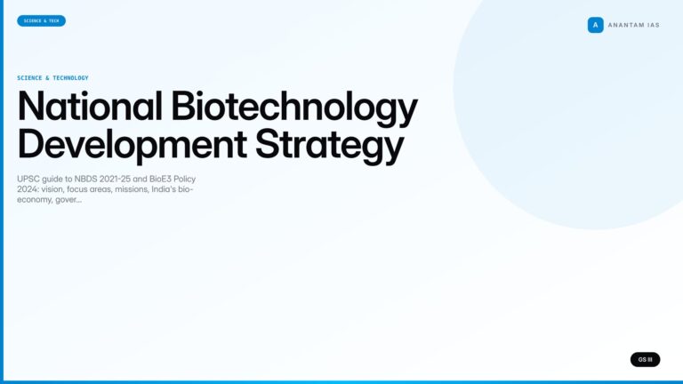 National Biotechnology Development Strategy (UPSC Science & Tech) — UPSC featured image