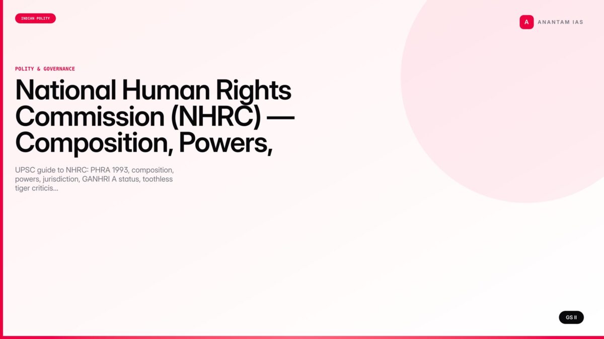National Human Rights Commission (NHRC) — Composition, Powers, Issues ...