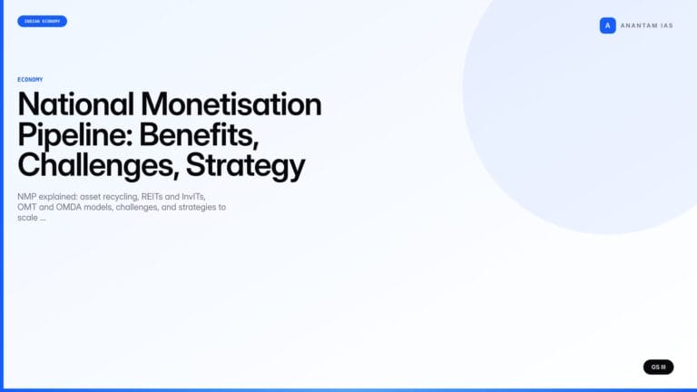 National Monetisation Pipeline: Benefits, Challenges, Strategy (UPSC Economy) — UPSC featured image