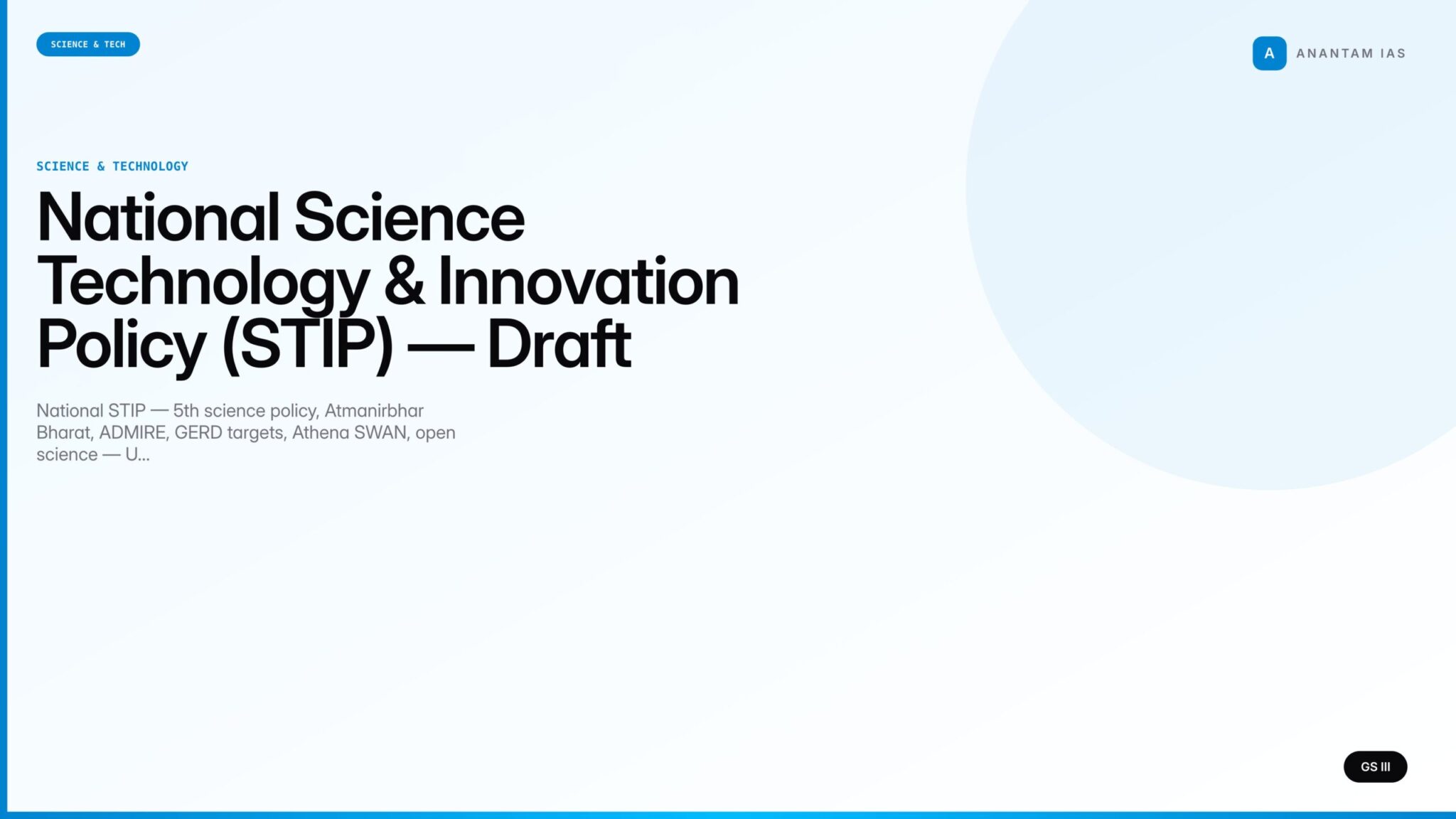 National Science Technology & Innovation Policy (STIP) — Draft 2020 ...