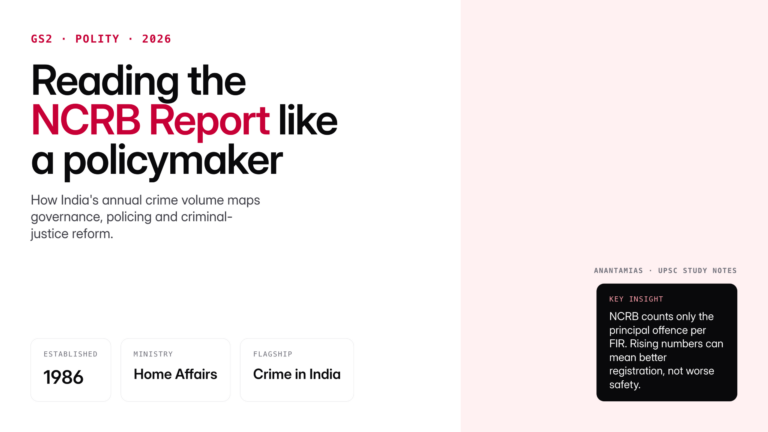 The NCRB report compiles India's annual crime, accident and suicide data. Explore key findings, methodology, limitations