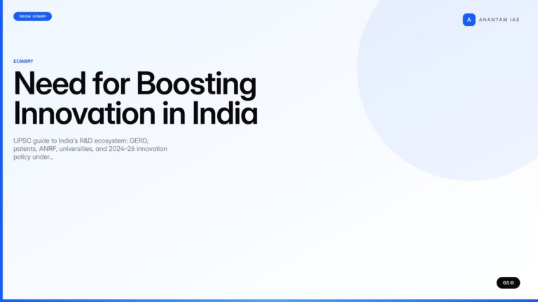Need for Boosting Innovation in India (UPSC Economy) — UPSC featured image